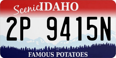 ID license plate 2P9415N