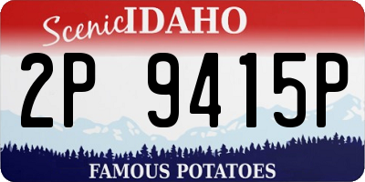 ID license plate 2P9415P