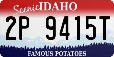 ID license plate 2P9415T