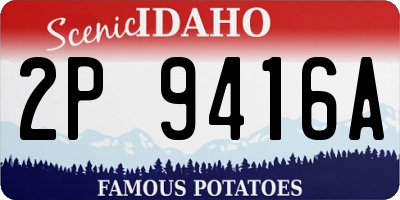ID license plate 2P9416A