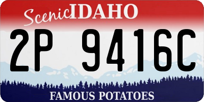 ID license plate 2P9416C