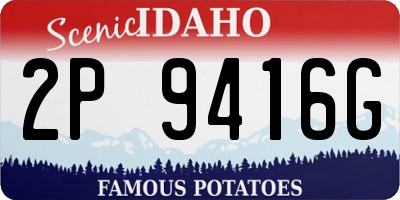 ID license plate 2P9416G