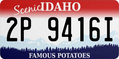 ID license plate 2P9416I