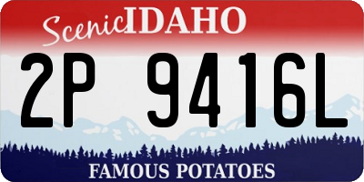 ID license plate 2P9416L