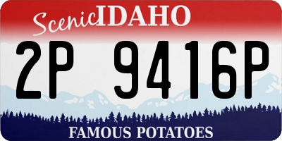 ID license plate 2P9416P