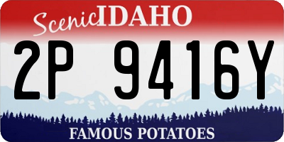 ID license plate 2P9416Y