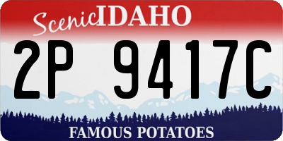 ID license plate 2P9417C