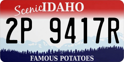 ID license plate 2P9417R