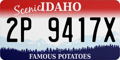 ID license plate 2P9417X