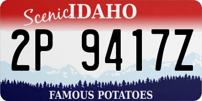 ID license plate 2P9417Z