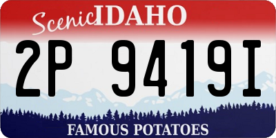 ID license plate 2P9419I