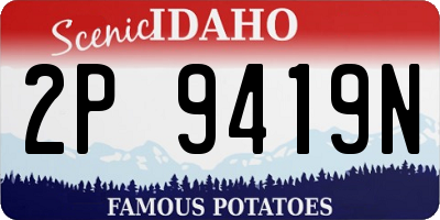 ID license plate 2P9419N
