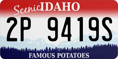 ID license plate 2P9419S