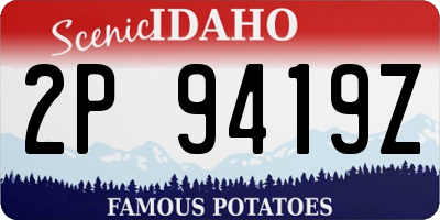 ID license plate 2P9419Z