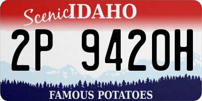 ID license plate 2P9420H