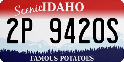 ID license plate 2P9420S