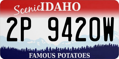 ID license plate 2P9420W