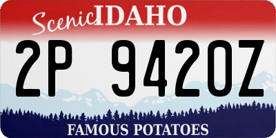 ID license plate 2P9420Z