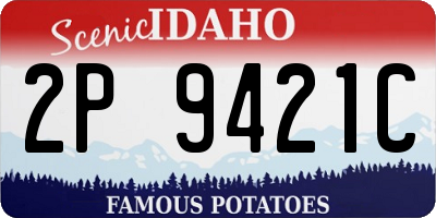 ID license plate 2P9421C