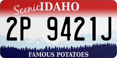 ID license plate 2P9421J