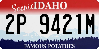 ID license plate 2P9421M