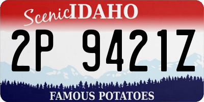 ID license plate 2P9421Z