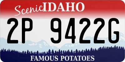 ID license plate 2P9422G