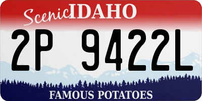 ID license plate 2P9422L