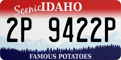 ID license plate 2P9422P