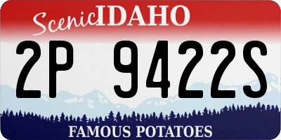 ID license plate 2P9422S