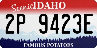 ID license plate 2P9423E