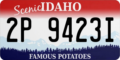 ID license plate 2P9423I