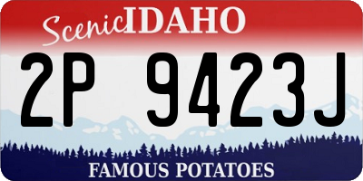 ID license plate 2P9423J