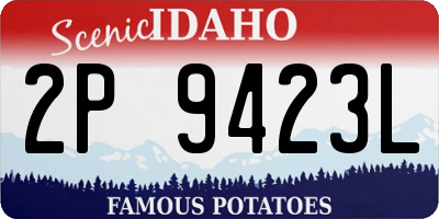 ID license plate 2P9423L