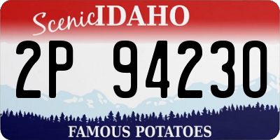 ID license plate 2P9423O