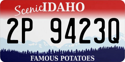ID license plate 2P9423Q