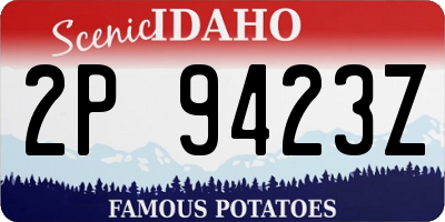 ID license plate 2P9423Z