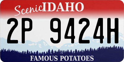 ID license plate 2P9424H