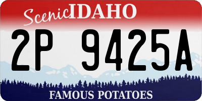 ID license plate 2P9425A