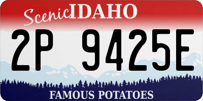 ID license plate 2P9425E