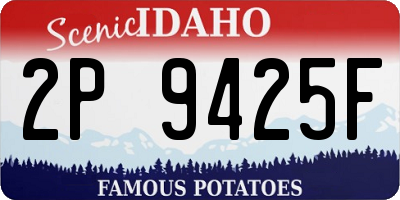 ID license plate 2P9425F