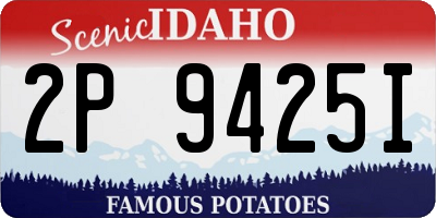 ID license plate 2P9425I