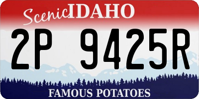 ID license plate 2P9425R