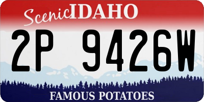 ID license plate 2P9426W