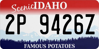 ID license plate 2P9426Z