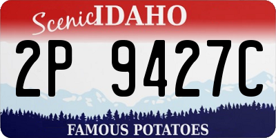 ID license plate 2P9427C