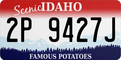 ID license plate 2P9427J