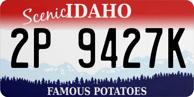 ID license plate 2P9427K