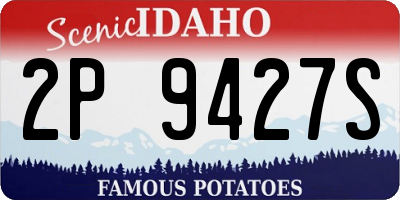 ID license plate 2P9427S