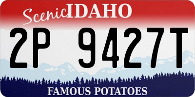 ID license plate 2P9427T